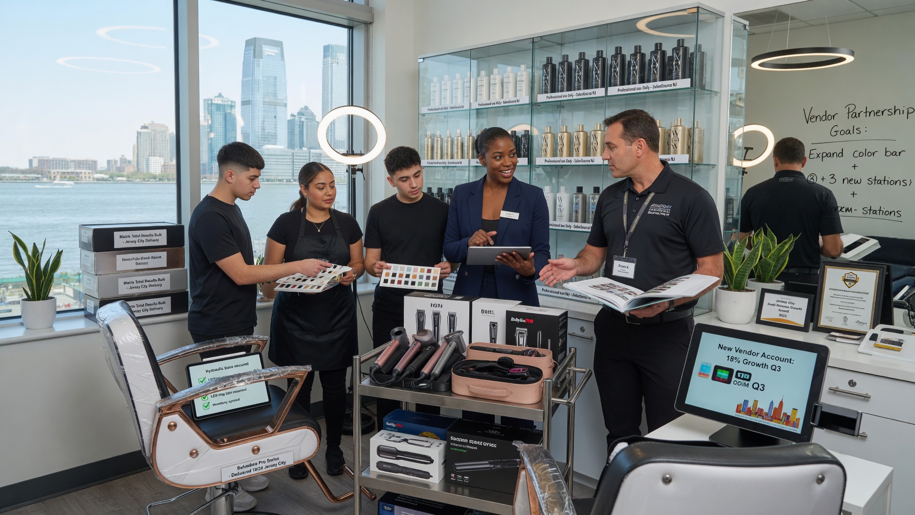 Discover essential professional salon equipment and vendor solutions for Jersey City salons. Expert guide to building successful salon partnerships in NJ.