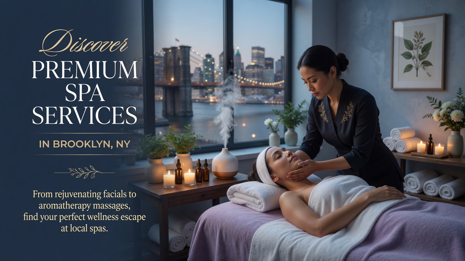 Discover premium spa services in Brooklyn, NY. From rejuvenating facials to aromatherapy massages, find your perfect wellness escape at local spas.